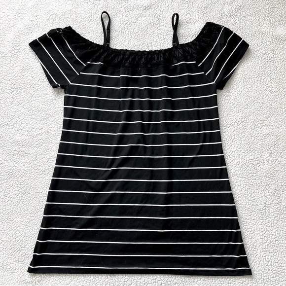 Mandarine Dresses & Skirts - Beachwear Stripped Black Dress